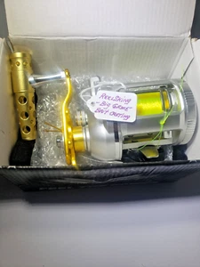 Carrete de pesca Big Trolling Game REELSKING TA3000 plateado, línea, nuevo en caja - Imagen 1 de 8