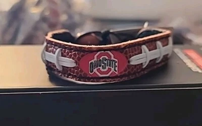 Gamewear Ohio State Football Bracelet Real Football Leather One Size Fits All - Image 1 of 4