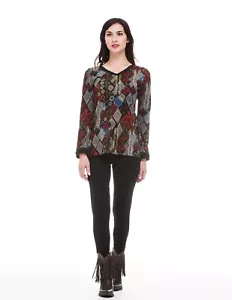 Braune Western Cowgirl Damen-Stiefeletten mit Fransen und Nietenleder - Bild 1 von 10