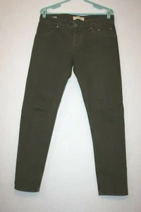 SIVIGLIA Denim Lab Olive Green Button Fly Slim Straight Jeans Sz 32 Italy - Picture 1 of 10