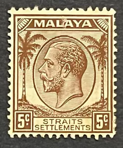 Travelstamps: Malaya Malaysia Straits Settlements Stamps SG263 5 Cent Mint OG H - Picture 1 of 5