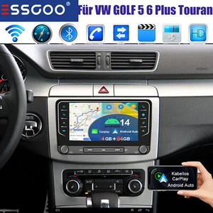 Für VW Golf 5 6 PLUS Touran 7" Android14 Autoradio Navi BT FM SWC 2+64G GPS RDS - Bild 1 von 18