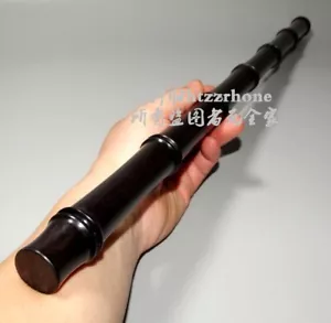 Bastone Legno Ebano 24" Bambù Stile Giunto Kung Fu Arti Marziali Yoga Strumento Corto - Foto 1 di 4