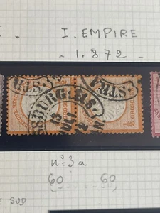Double Timbres Allemagne - Empire 1872. Zone Nord. Oblitérées - Bild 1 von 4