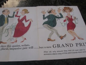  Pontiac GP Grand Prix Print Sale AD Advertisement Art Poster DANCERS COMICAL - Picture 1 of 7