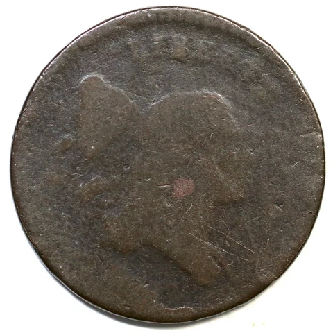 1797 C-1 R-2 1 Above 1 Liberty Cap Half Cent Coin 1/2c Cover