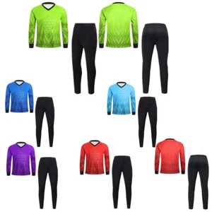 Boys Set Workout Outfits Activities Jersey Quick-drying Activewear Goalkeeper - Picture 1 of 51
