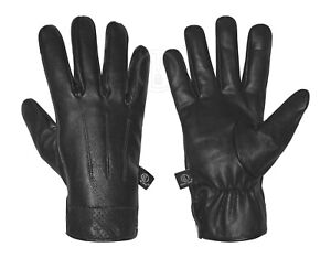Genuine Leather Gloves Goatskin Winter Snow Cold Weather Touchscreen Wool Lining