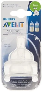 Philips AVENT Anti-Colic Slow Flow Nipples 1 month+ SCF422/27 Sealed Brand New - Picture 1 of 5