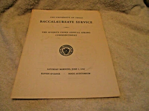 De colección~Programa de servicio de bachillerato de la Universidad de Texas~1956 - Imagen 1 de 8