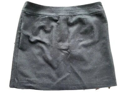 Black Wool skirt  Lined 14 Uk 42 EU comfy - Image 1 of 4