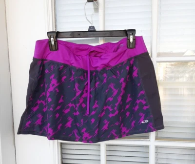 Champion Womens Swim Skirt Size Large Purple Navy Print with Animal Print Front - Image 1 of 4