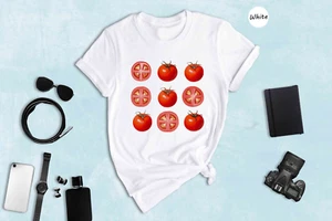 Tomato Shirt, Retro Tomatoes Shirt, Vegetable Shirt, Foodie Shirt, Gardening Tee - Picture 1 of 7