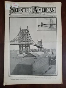 Scientific American January 23 1904 Manhattan Bridge / Japanese Ship Kasaga - Picture 1 of 12