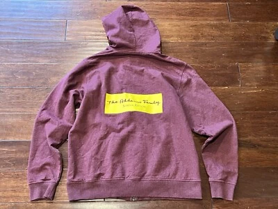 Theater Red Black Yellow Mens Large Full Zip Addams Family Edition Hoodie Jacket - Image 1 of 4