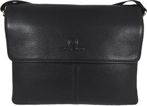 Borsa messenger a tracolla da uomo in vera pelle con valigetta - Marrone - Foto 1 di 6