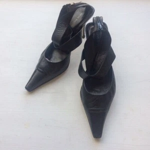 Pumps Ana BONILLA Schuh Stiletto schwarz Reißverschluß edel 39 - Bild 1 von 7