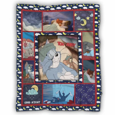 MEPERUS Tom And Jerry Blanket, Tom And Jerry Funny Cartoon Fleece, Sherpa Blanket