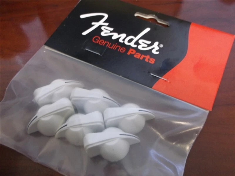 NUEVO Fender Cabeza de Pollo Amplificador Perillas (6) - BLANCO, 007-3688-049 Foto 1 de 1