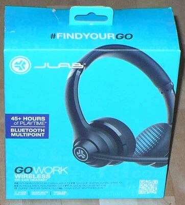 JLAB GoWork Wireless On-Ear Headset, Bluetooth Multipoint, 45+ Stunden Laufzeit - Bild 1 von 4
