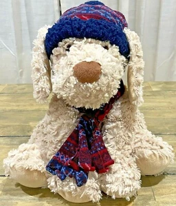 Gentle Treasures 13” Puppy Dog Plush ST. JUDE’S Stuffed Animal Winter Scarf Hat - Picture 1 of 6