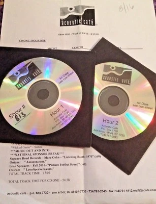 RADIO SHOW: ACOUSTIC CAFE 8/9/10 WILLY PORTER FEATURE; STEVE MILLER, JOHN LENNON Foto 1 de 3