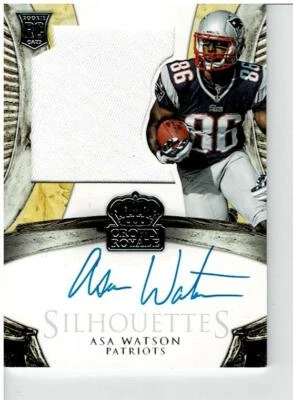 2014 Asa Watson Crown Royale Patch Auto RC Sn# 016/299  Patriots #236 - Image 1 of 2