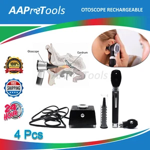POWER volt Diagnostic Fiber Optic Otoscope wid Rechargeable Direct Plugin Handle - Picture 1 of 4