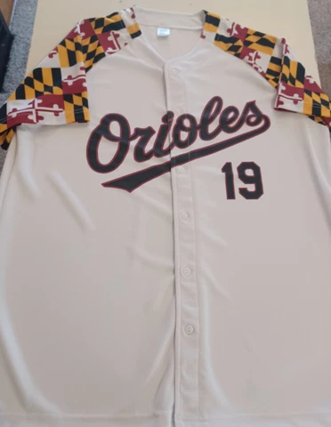 Baltimore Orioles Jersey Men's XL SGA Replica Maryland Flag Baseball Shirt Cover