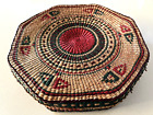 Vintage Hand Woven Sweetgrass Hexagonal Basket Box with Lid Native American/Boho