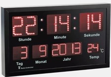 Lunartec NC-7368-919 Multi-LED-Funk-Uhr - Schwarz