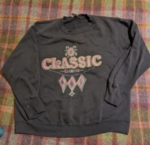 VINTAGE Duck Head Classic Sweatshirt  XL Crewneck Pullover Black Made in USA - Picture 1 of 7