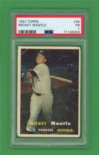 1957 Topps #95 Mickey Mantle *** PSA PR 1 *** New York Yankees old baseball card