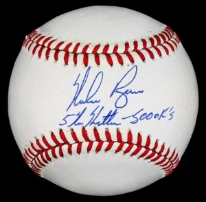 Awesome Nolan Ryan Signed "5 No Hitters-5000 K's" OAL Brown MULTI-STAT Ball BAS! - Picture 1 of 2