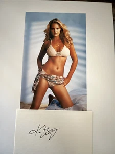 Tarjeta indexada original autografiada firmada a mano de Katherine Heigl ¡con foto a color! - Imagen 1 de 3