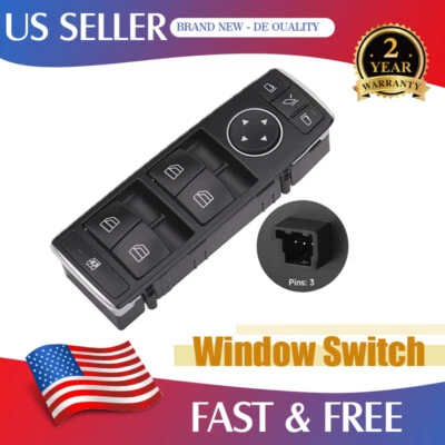 For Mercedes-Benz CLA250 CLA45 Master Power Window Switch 3Pin Car Accessories A - Image 1 of 4