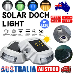 1/2/4x Solar Driveway Lights Deck Pathway Lights Solar Dock LED Safety Light - Picture 1 of 16
