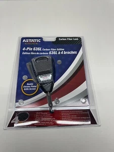 Astatic 302636LCF 636L Noise-Canceling 4-Pin CB Microphone, Carbon Fiber look - Picture 1 of 2