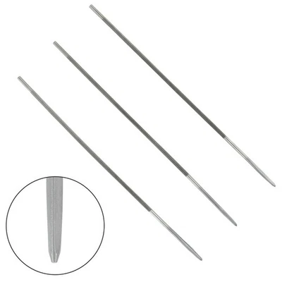 Efficient Chainsaw Chain Ening Tool 3pcs Round Files Set (4 0mm 4 8mm 5 5mm) - Image 1 of 4