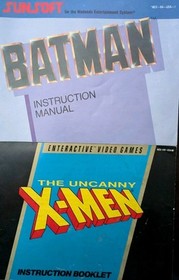Solo manuales de The Uncanny X-Men y Batman Nes