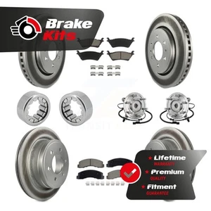 Front Rear Hub Bearing Coated Disc Brake Rotor & Pads Shoe Kit (10Pc) For Raptor - Picture 1 of 1