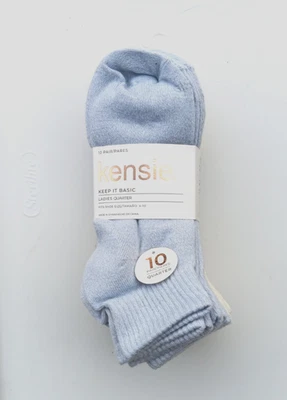 Meias femininas Kensie Keep It Basic 10 pares quarto tamanho 4-10 novas! - Imagem 1 de 3