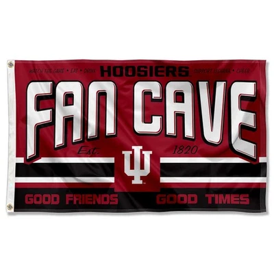 Indiana Hoosiers Fan Man Cave Large Outdoor Flag - Image 1 of 4