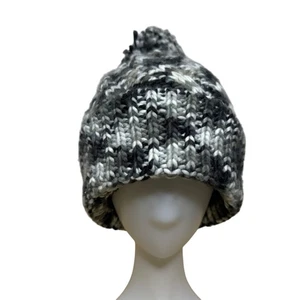 Columbia Damen schwarz grau Acryl Strick Bommel Winter Beanie Mütze Einheitsgröße - Bild 1 von 7