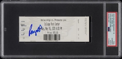 Paige Bueckers Signed WNBA DEBUT Full Ticket Stub 5/16/2025 PSA MINT 9 AUTO - Image 1 of 2