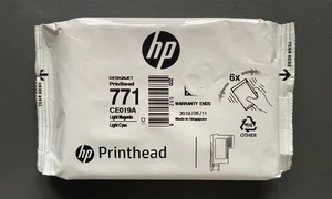 Genuine HP 771 Printhead - LIGHT MAGENTA & LIGHT CYAN CE019A / Z6200 (INC VAT) - Picture 1 of 2