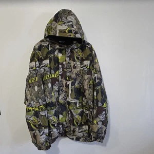 Vintage 2009 Burton Poacher Snowboarding Jacket Comic Print EUC Rare Ski-Winter - Picture 1 of 13