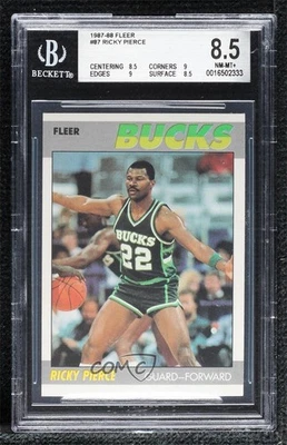 1987-88 Fleer Ricky Pierce #87 BGS 8.5 - Image 1 of 2