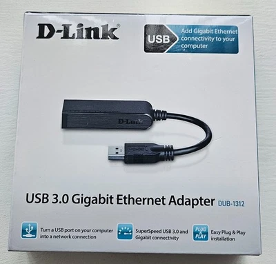 D-Link USB 3.0 Gigabit Earthnet Adaptor DUB-1312 - Image 1 of 4