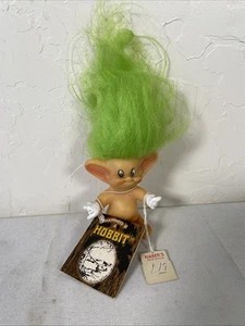 Vintage 1973 Royalty Industries Hobbit Troll Doll - Nude - Green Hair NOS NWT - Picture 1 of 5